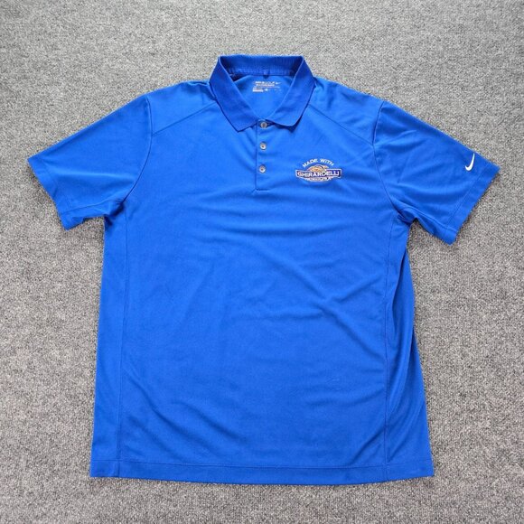 Ghirardelli Chocolate Employee Polo Shirt Nike Golf Mens XL Blue Uniform Work - Picture 1 of 10